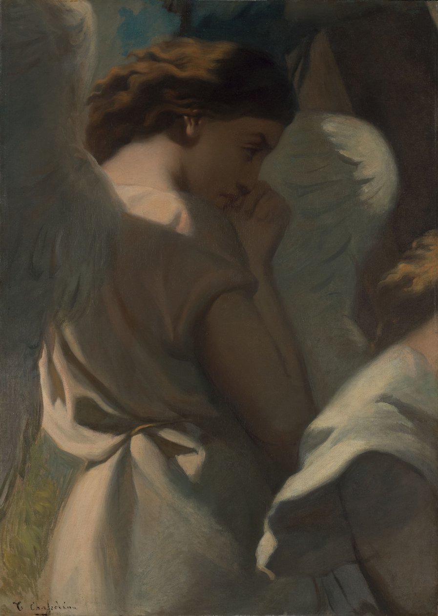 Um anjo a rezar no Jardim das Oliveiras de Théodore Chassériau
