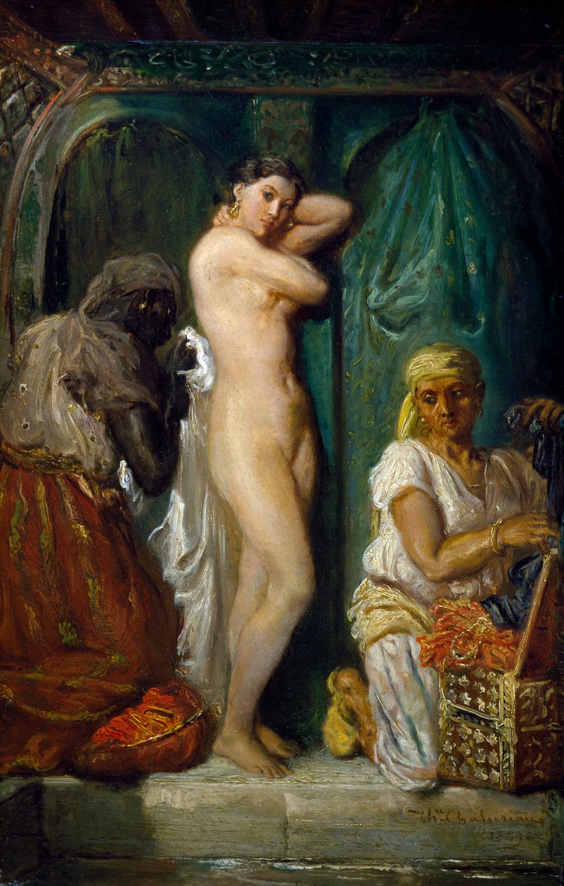 Tomar banho em Seraglio de Théodore Chassériau