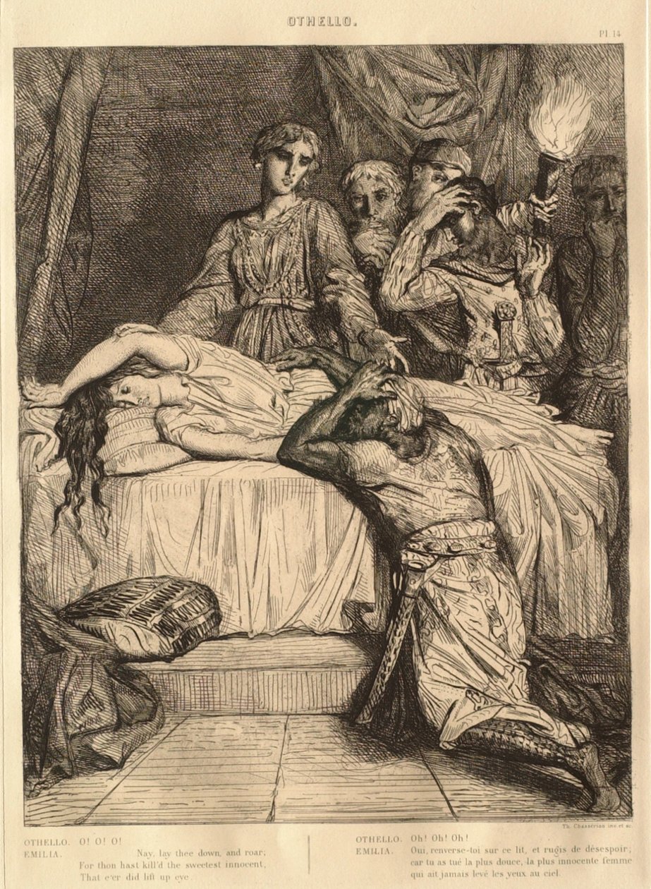 Suite Otelo: n.º 14 (ato 5, cena 2) de Théodore Chassériau