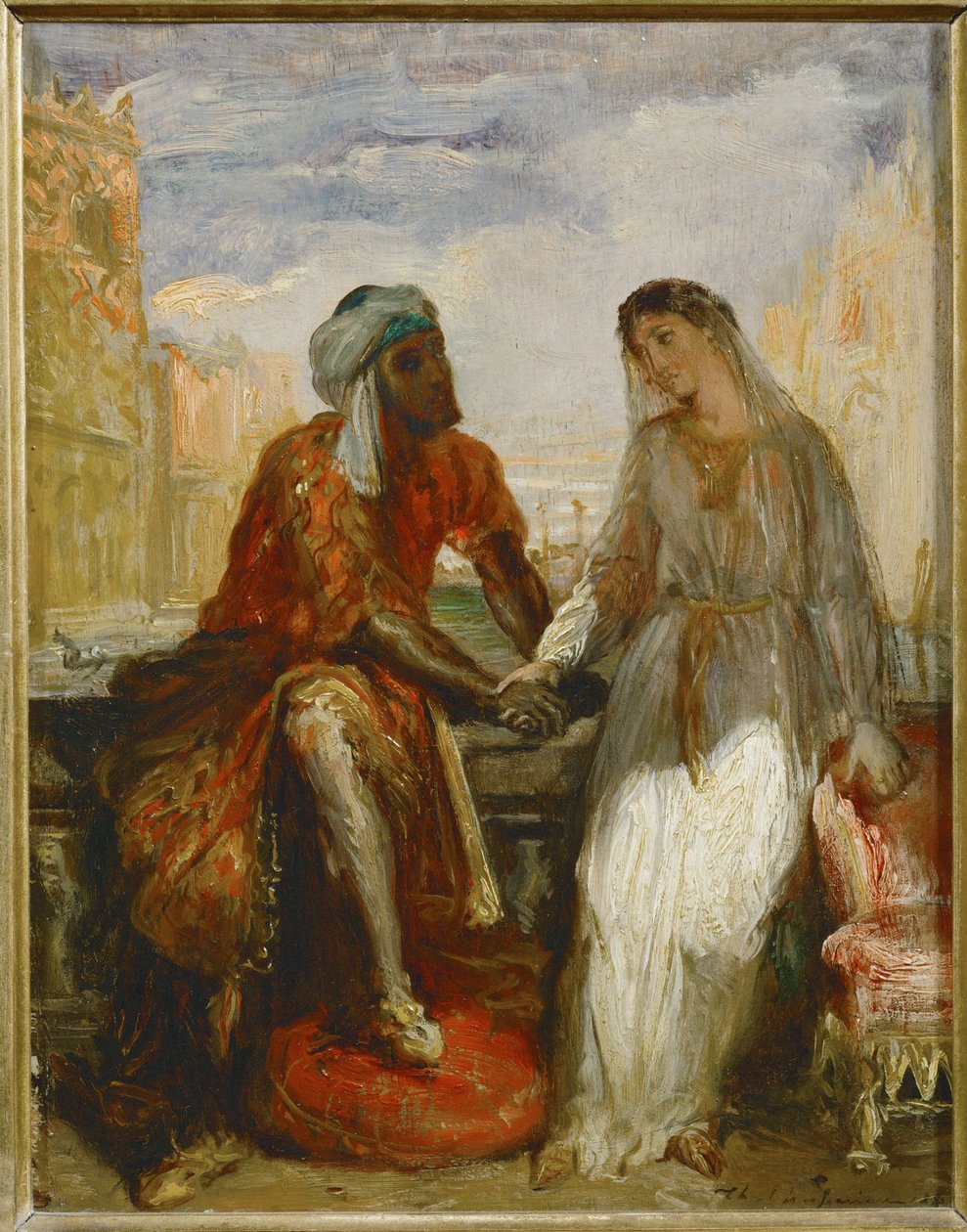 Otelo e Desdémona em Veneza ... de Théodore Chassériau
