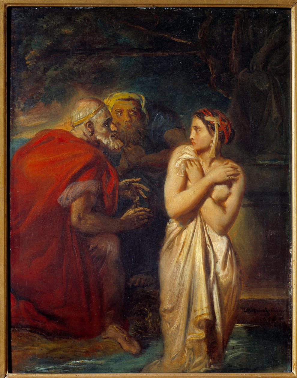 Suzanne and the Elders Painting by Theodore Chasseriau (1819-1856) 1856 Sun. 0,4x0,31 m de Théodore Chassériau