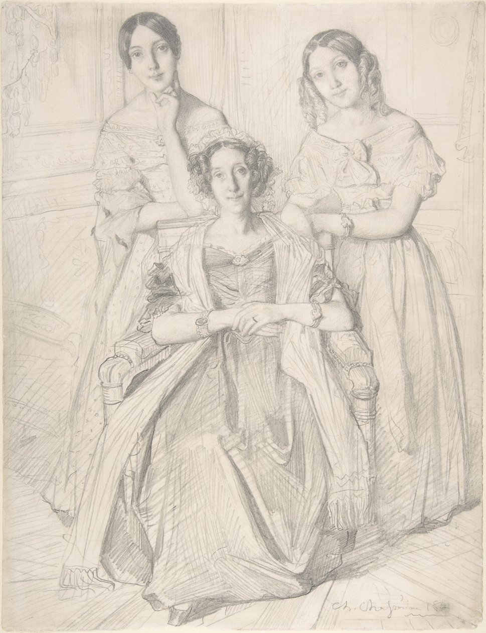 A baronesa Duperré e as suas filhas de Théodore Chassériau