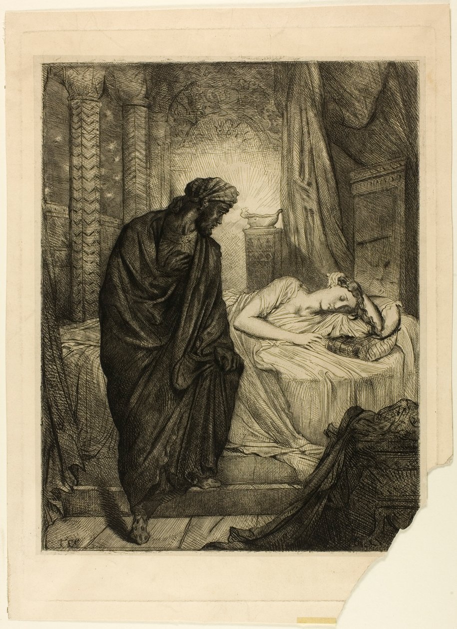 No entanto, ela deve morrer, prato onze de Otelo de Théodore Chassériau