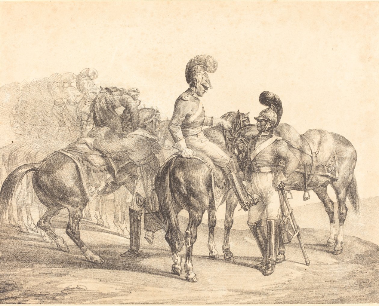 Um grupo de guardas da vida de Theodore Gericault
