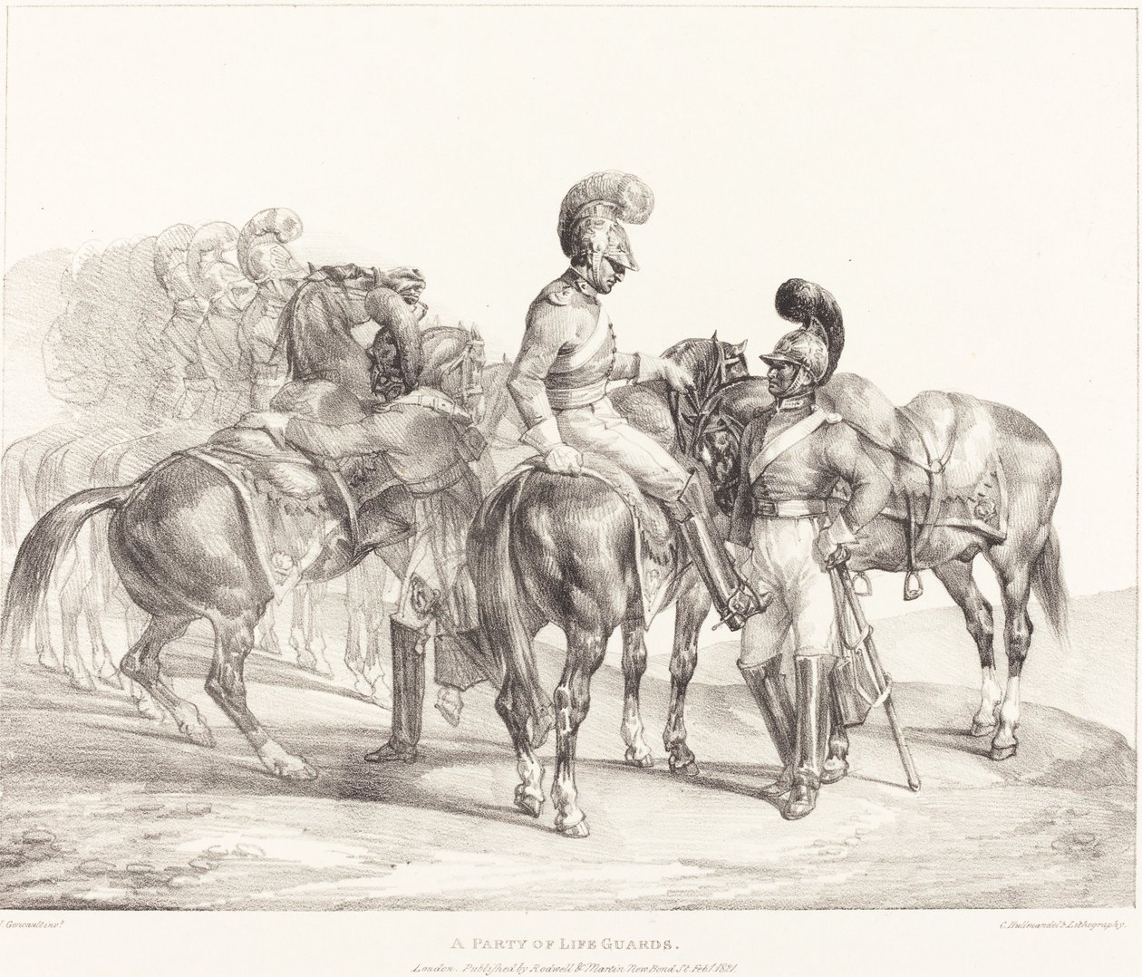 Um grupo de guardas da vida de Theodore Gericault