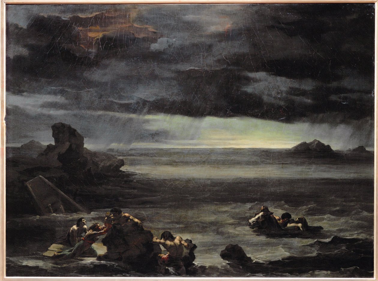 Uma cena do Dilúvio ... de Theodore Gericault