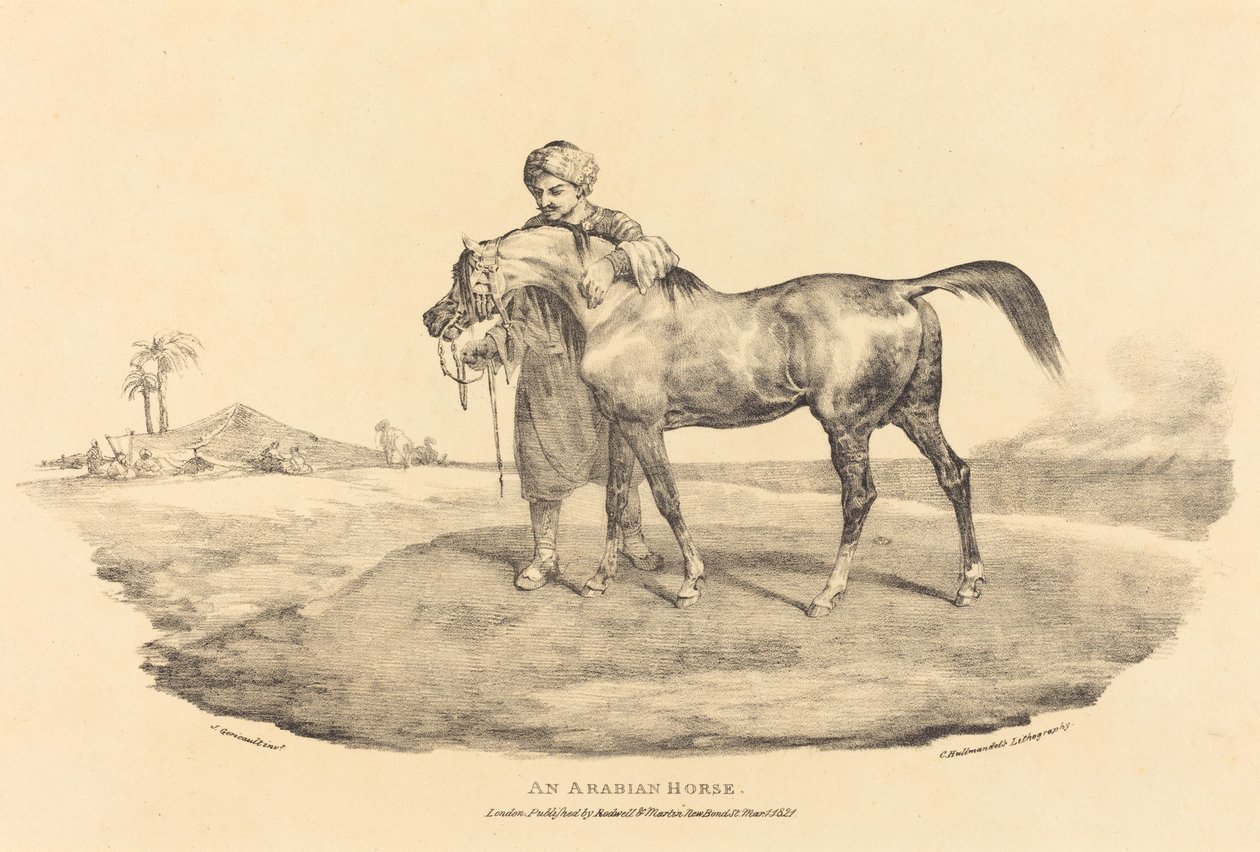 Um cavalo árabe de Theodore Gericault