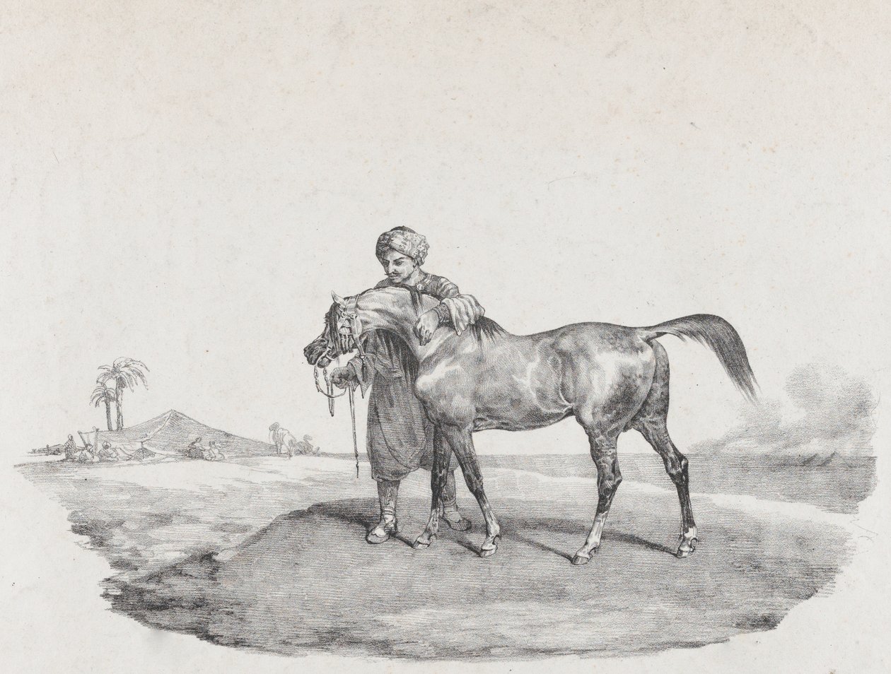 Um cavalo árabe, 1821 de Theodore Gericault