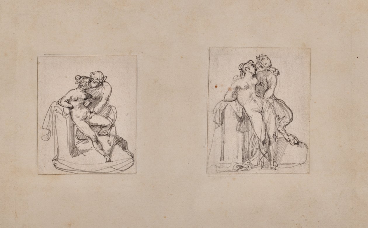 Antíope violada por Júpiter sob a forma de um sátiro de Theodore Gericault