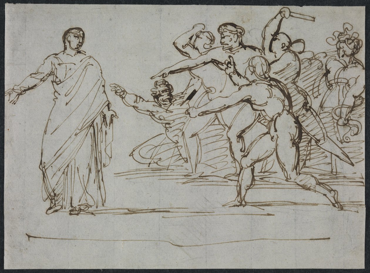 Assassinato de Tibério de Theodore Gericault