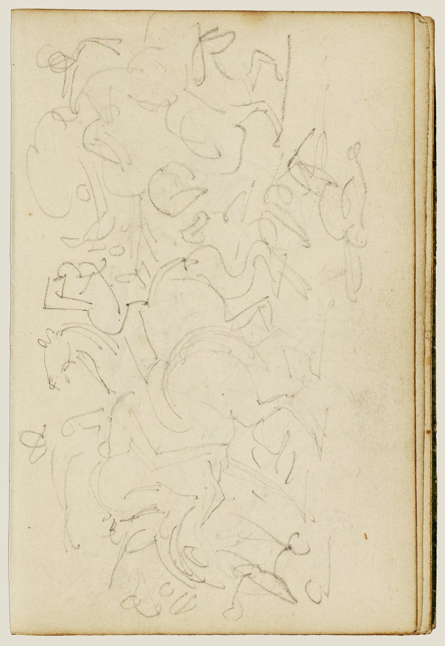 Escaramuça de cavalaria de Theodore Gericault