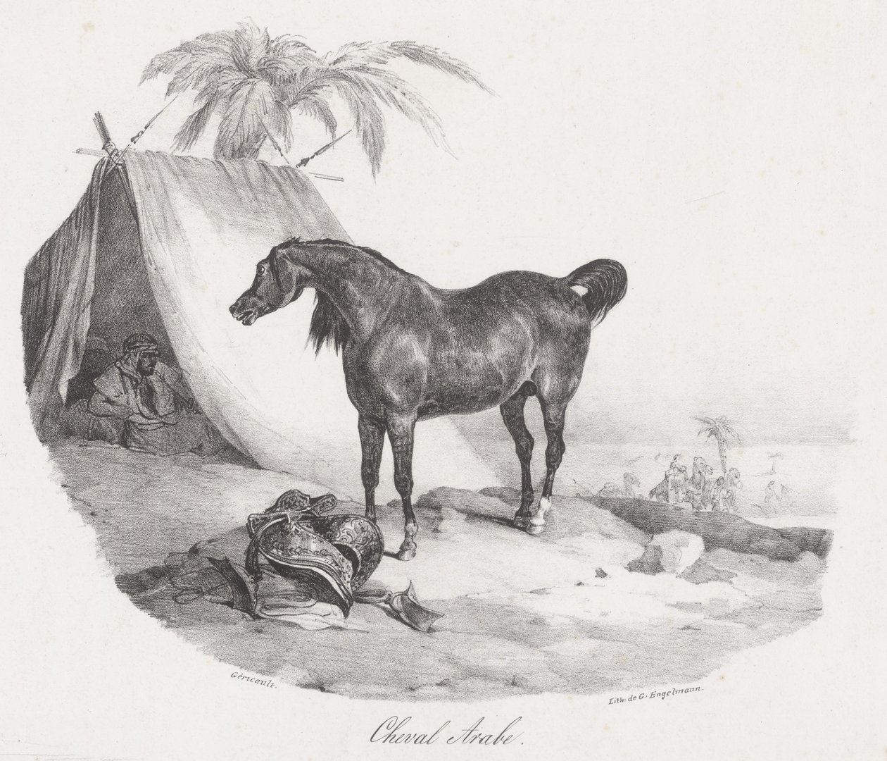 Cavalo Árabe (An Arabian Horse) de Theodore Gericault