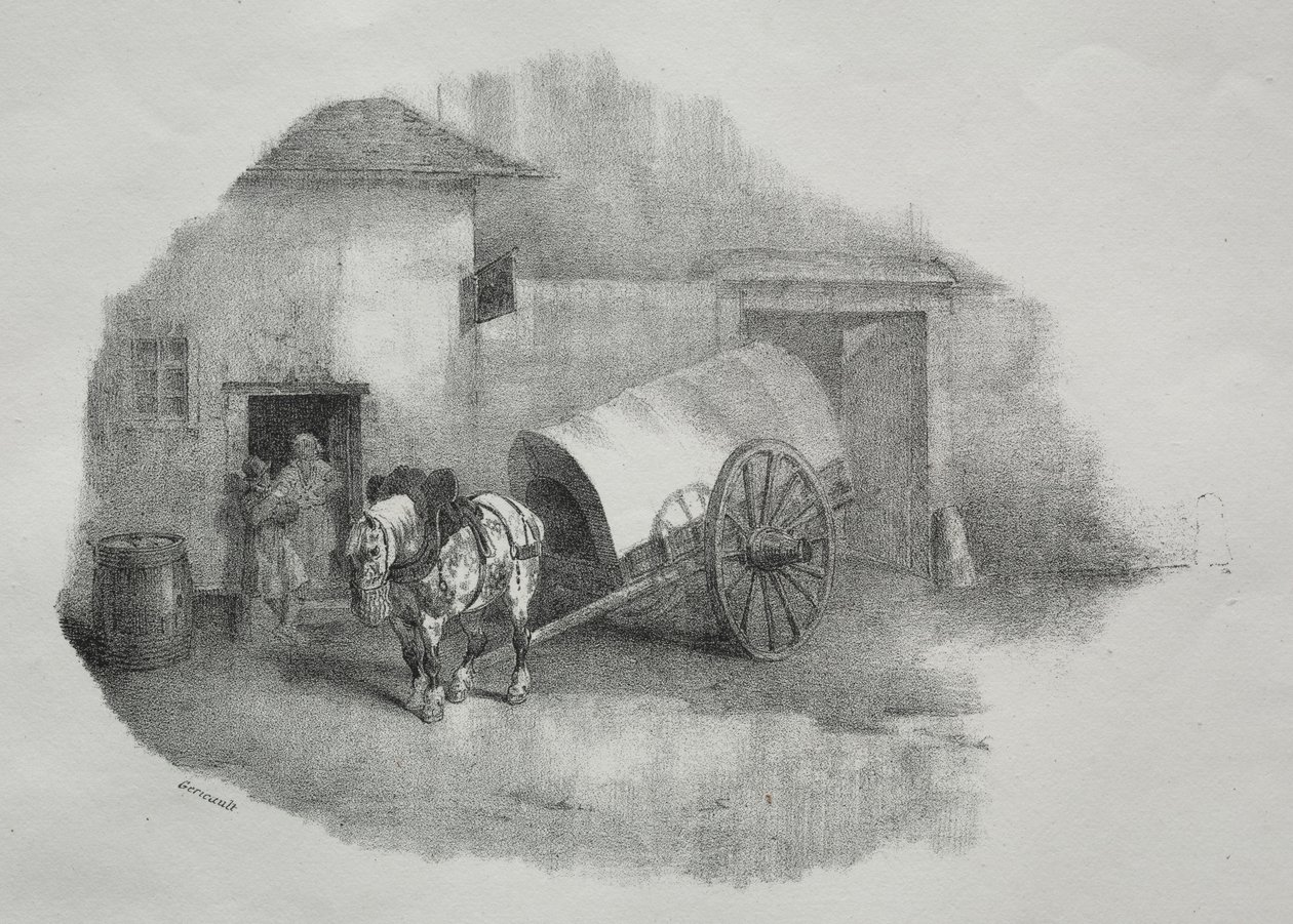 Carroça fora dos lodos. de Theodore Gericault