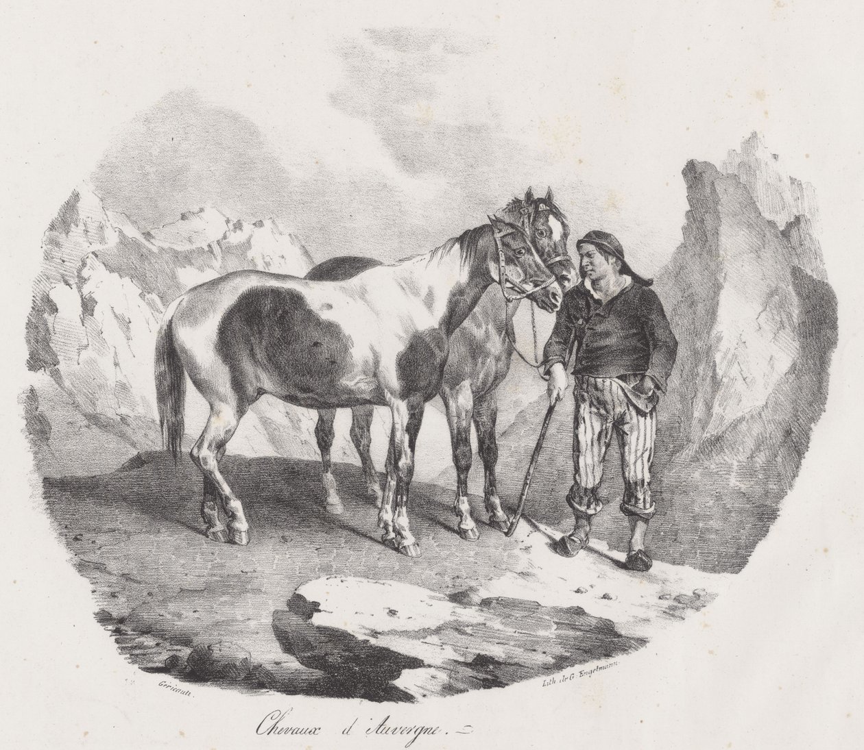 Cavalos da Auvergne (Auvergne Horses) de Theodore Gericault