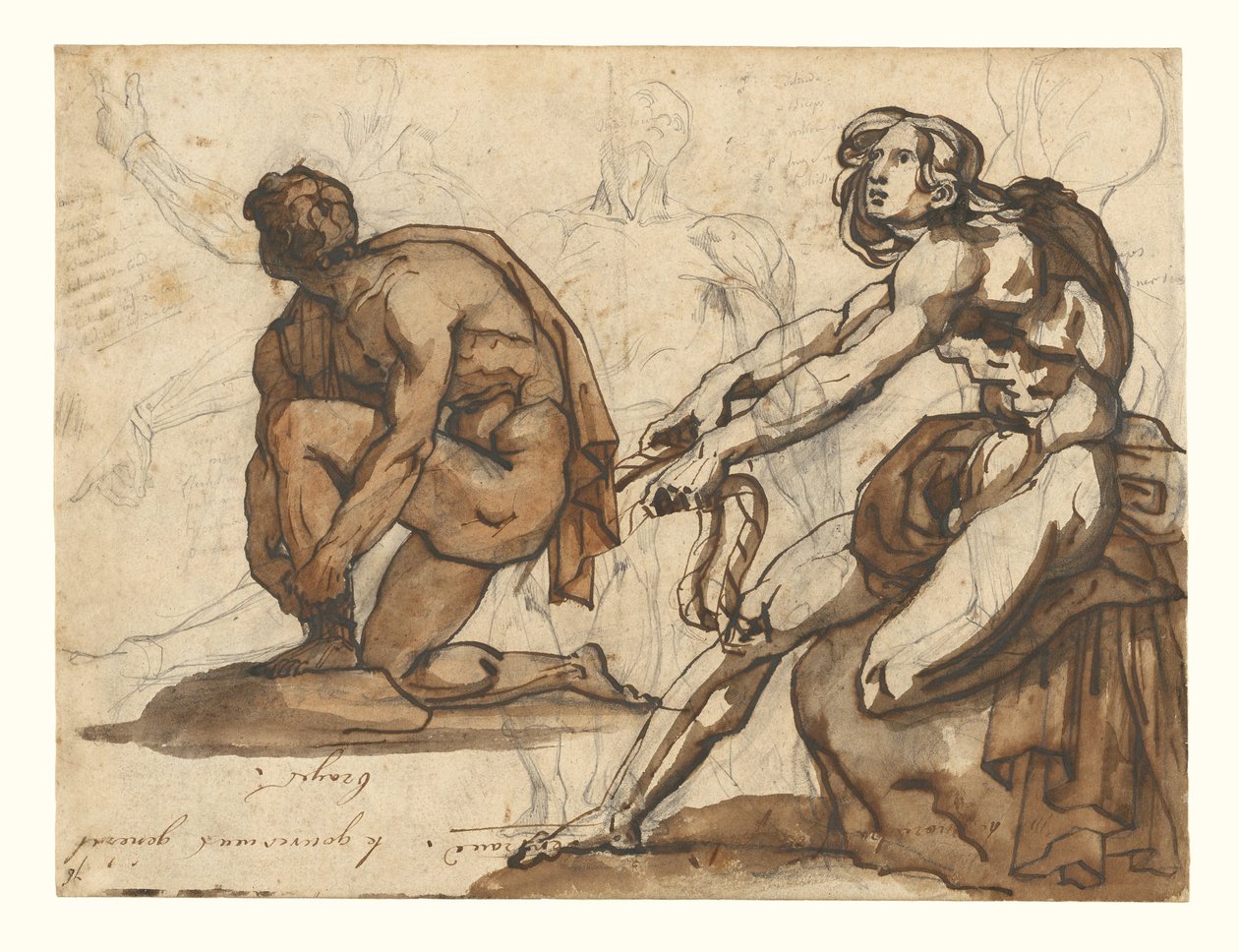 Nus clássicos (anverso); Estatuária clássica (verso) de Theodore Gericault