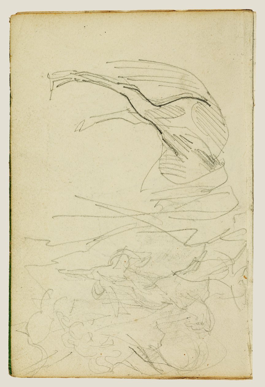Estudo composicional, estudos sobre cavalos de Theodore Gericault