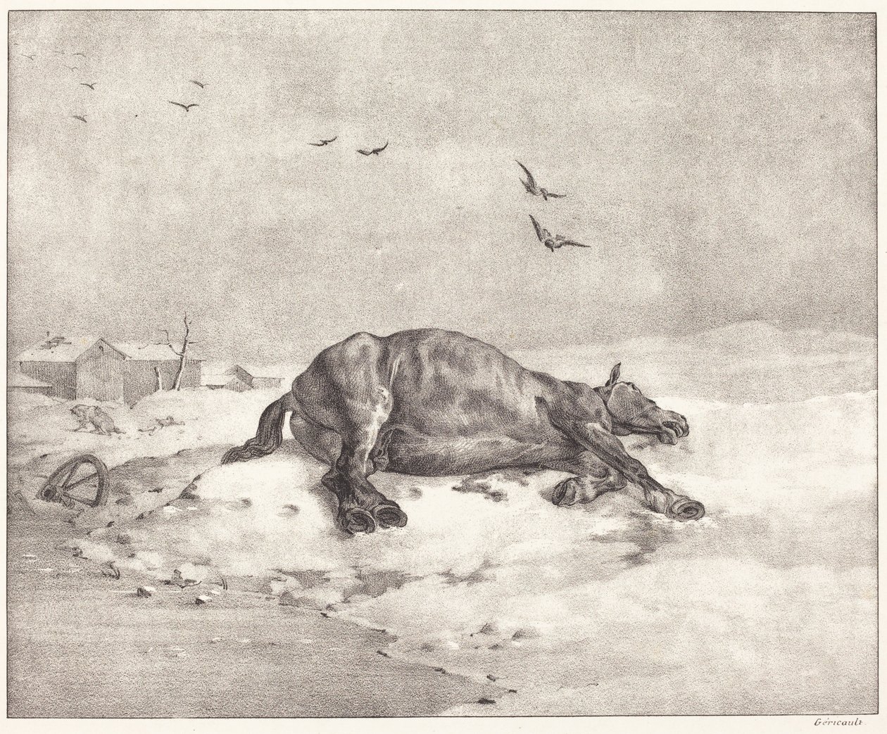 Cavalo Morto de Theodore Gericault