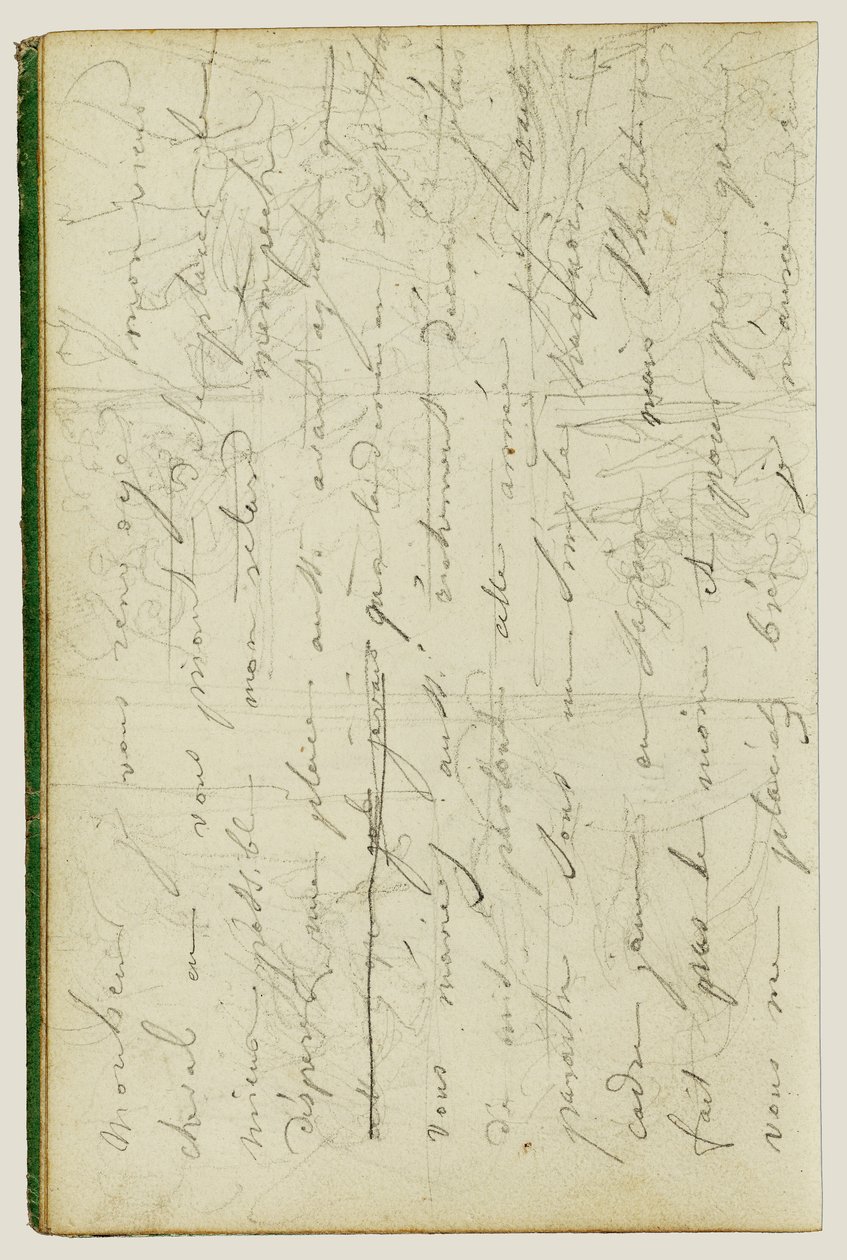 Rascunho de carta de Theodore Gericault