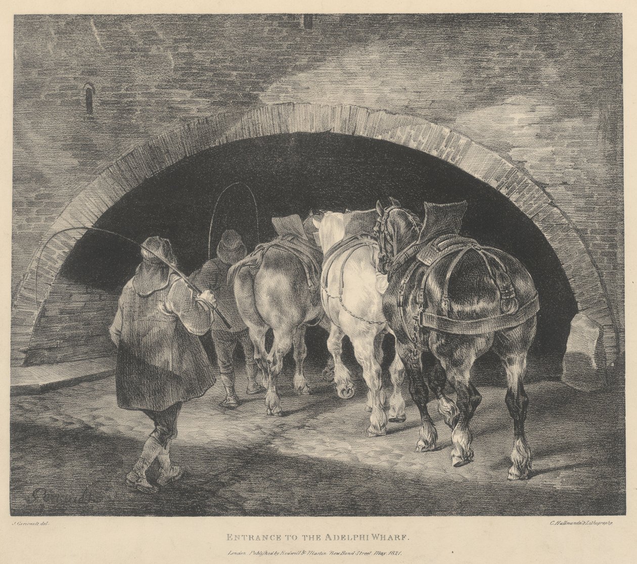Entrada para o Cais de Adelphi de Theodore Gericault