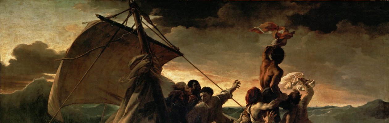 Francês:  Le Radeau de La Méduse A Jangada da Medusa de Theodore Gericault