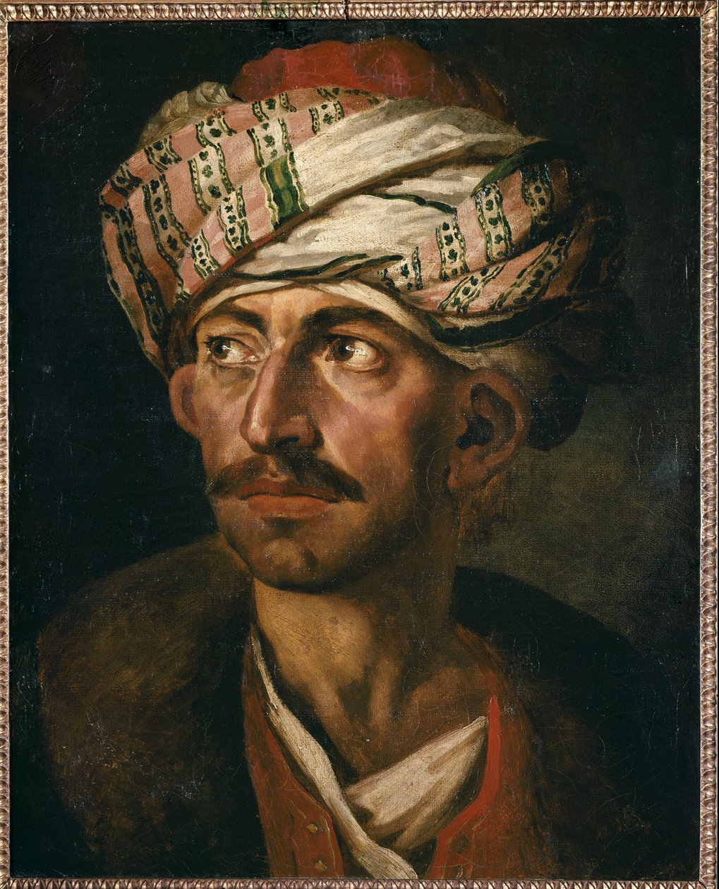 Cabeça de Oriental (óleo sobre tela de Theodore Gericault
