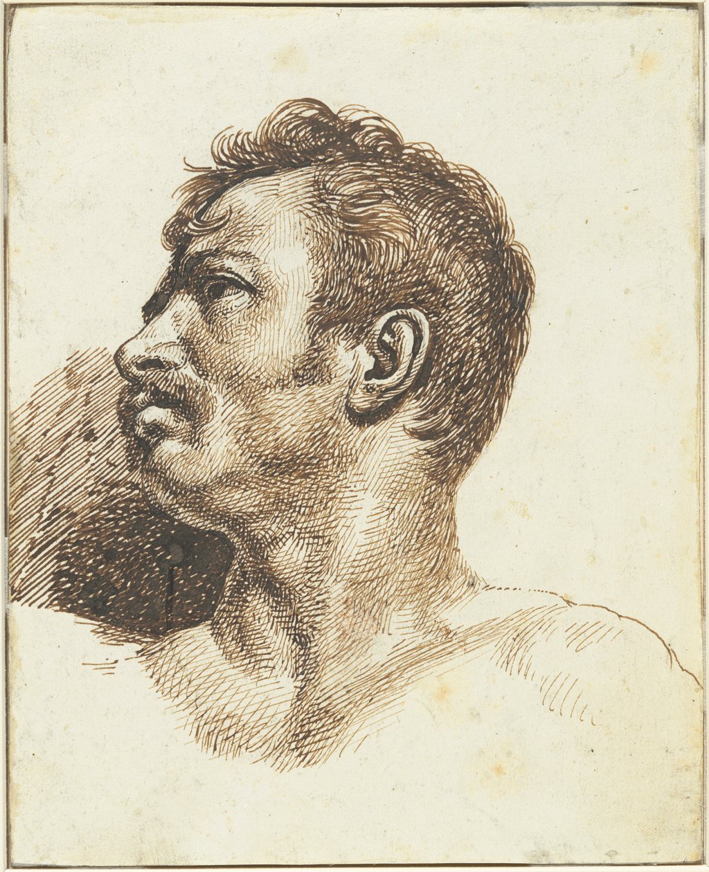 Cabeça de um homem [reto] de Theodore Gericault