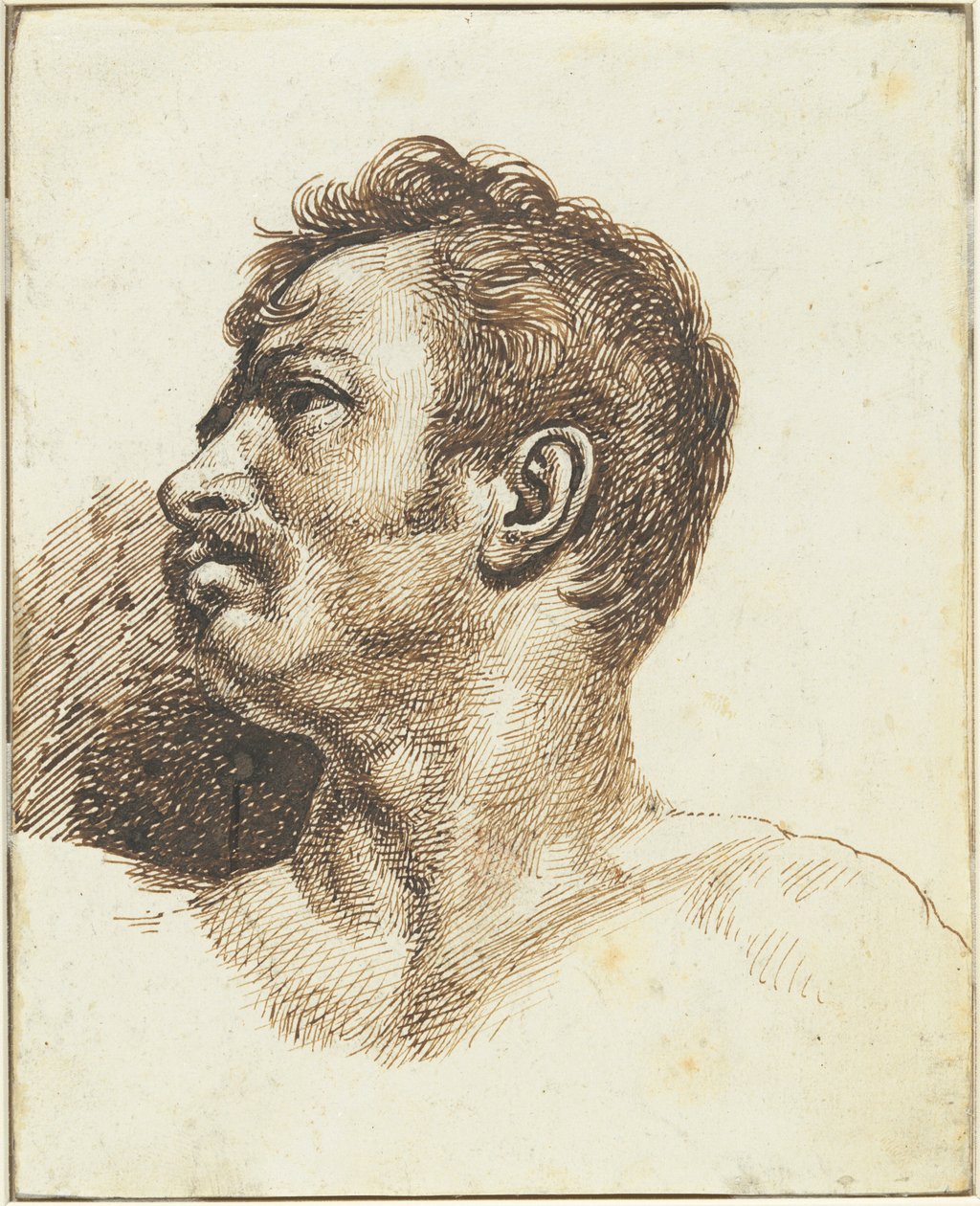 Cabeça de um homem [recto] de Theodore Gericault