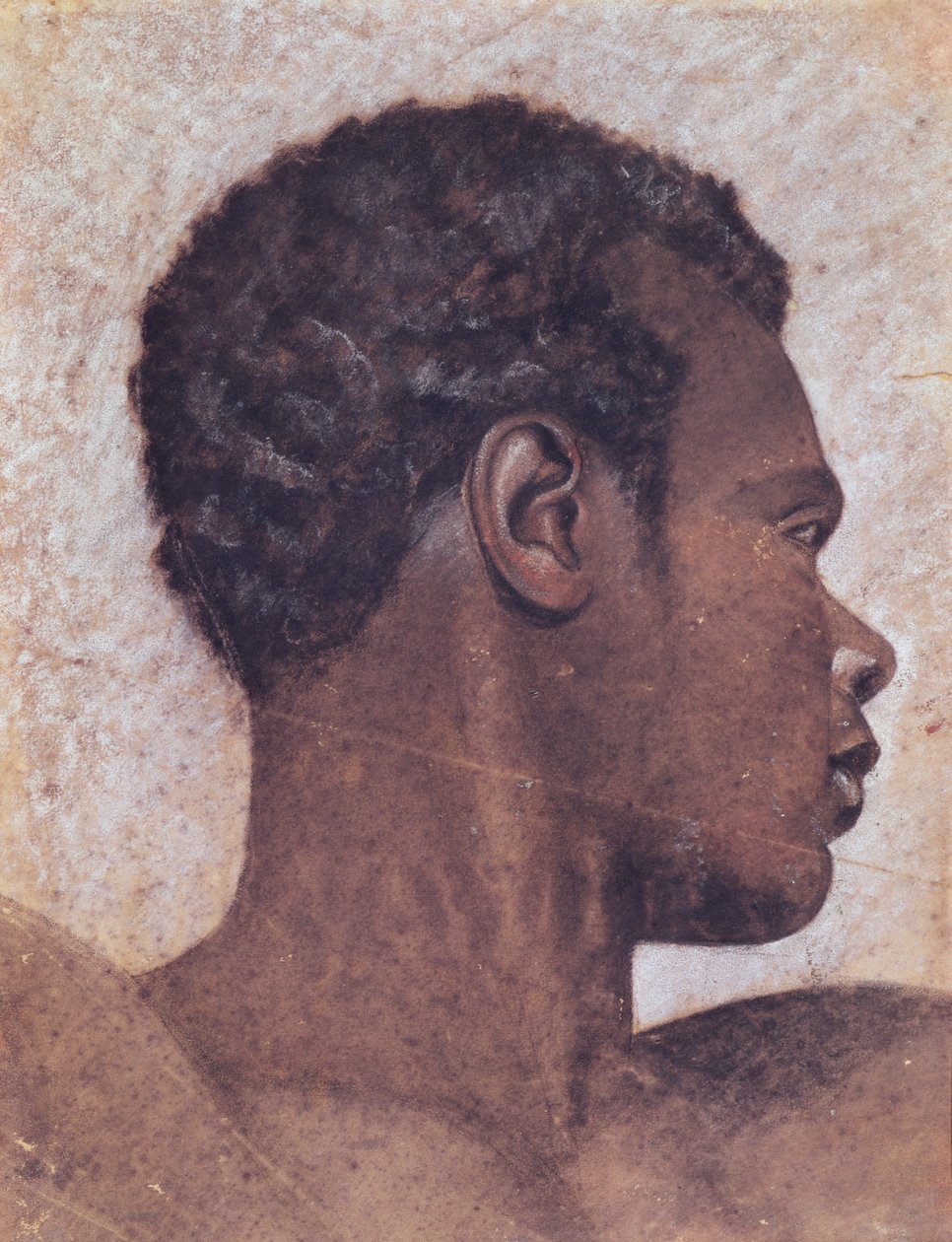 Cabeça de uma pessoa negra de Theodore Gericault