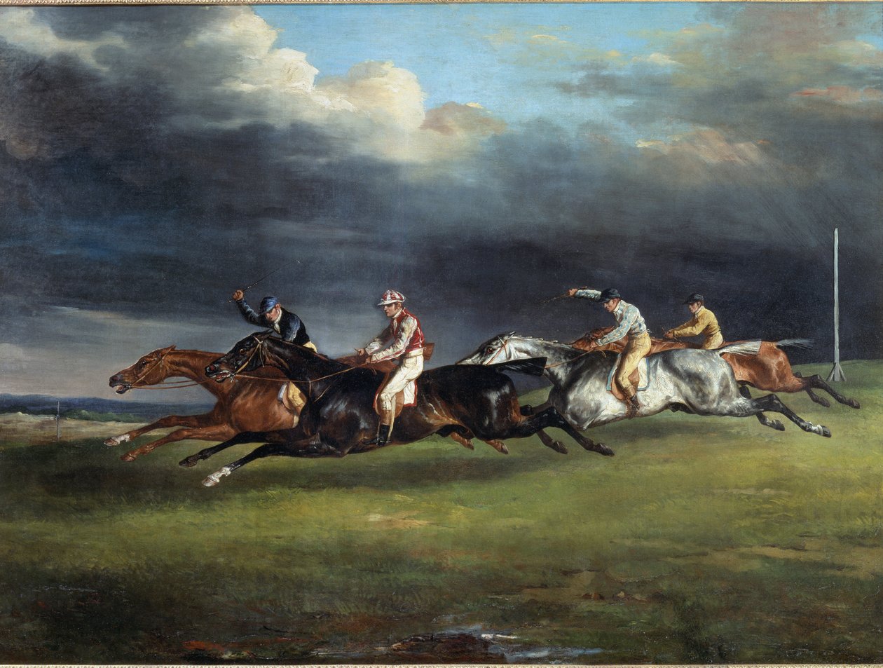 Horse Race diz o derby em Epsom Pintura de Theodore Gericault de Theodore Gericault