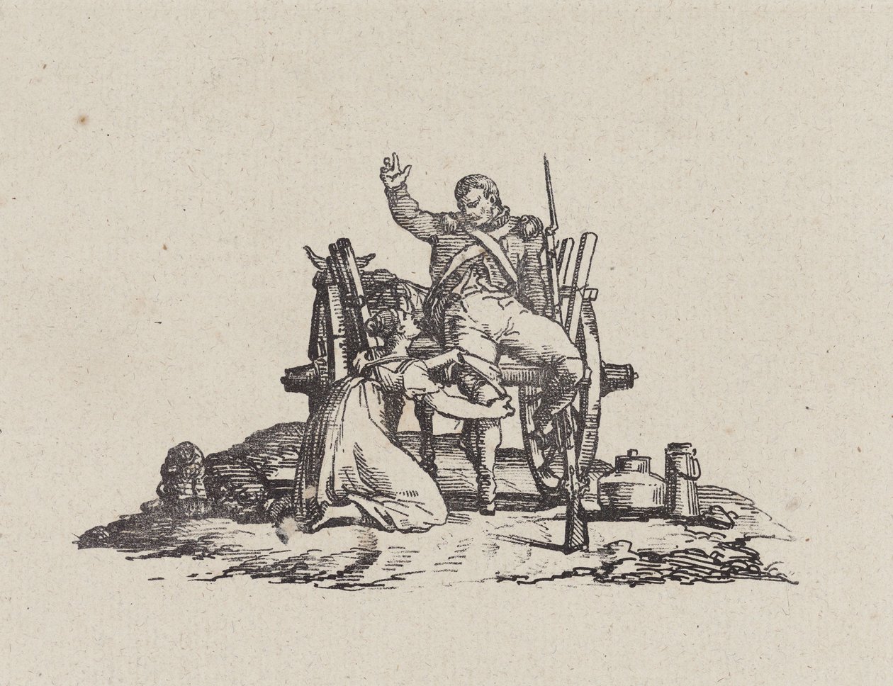 A Leiteira e o Veterano (The Milkmaid and the Veteran) de Theodore Gericault