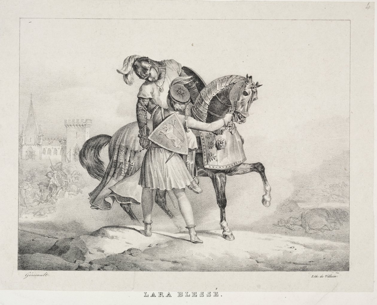 Lara ferida de Theodore Gericault