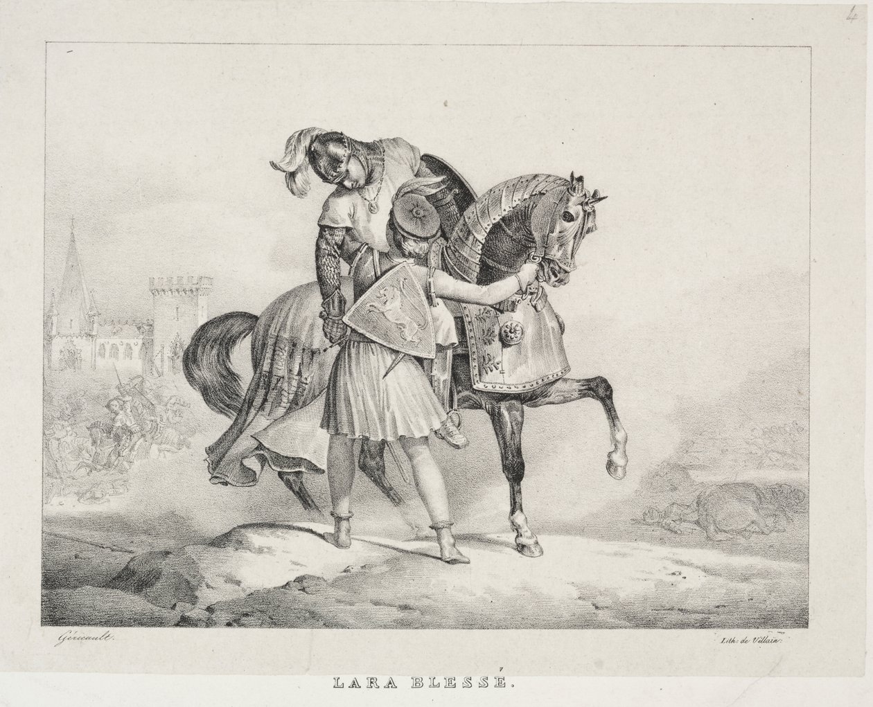Lara ferida de Theodore Gericault