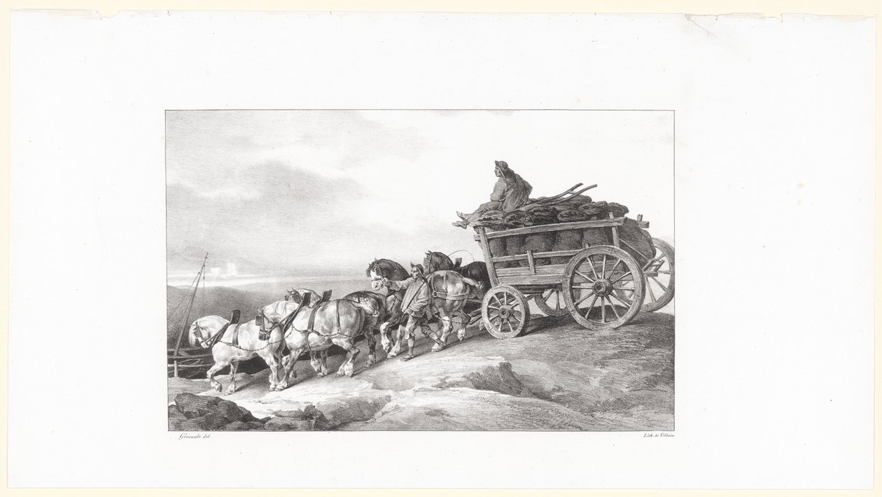 O Vagão de Carvão (The Coal Wagon) de Theodore Gericault