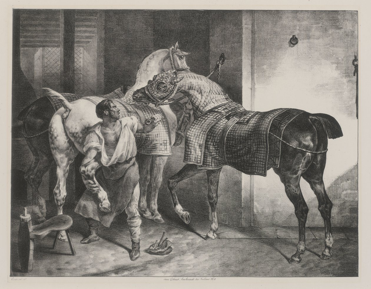 O Ferrador Inglês (The English Farrier) de Theodore Gericault