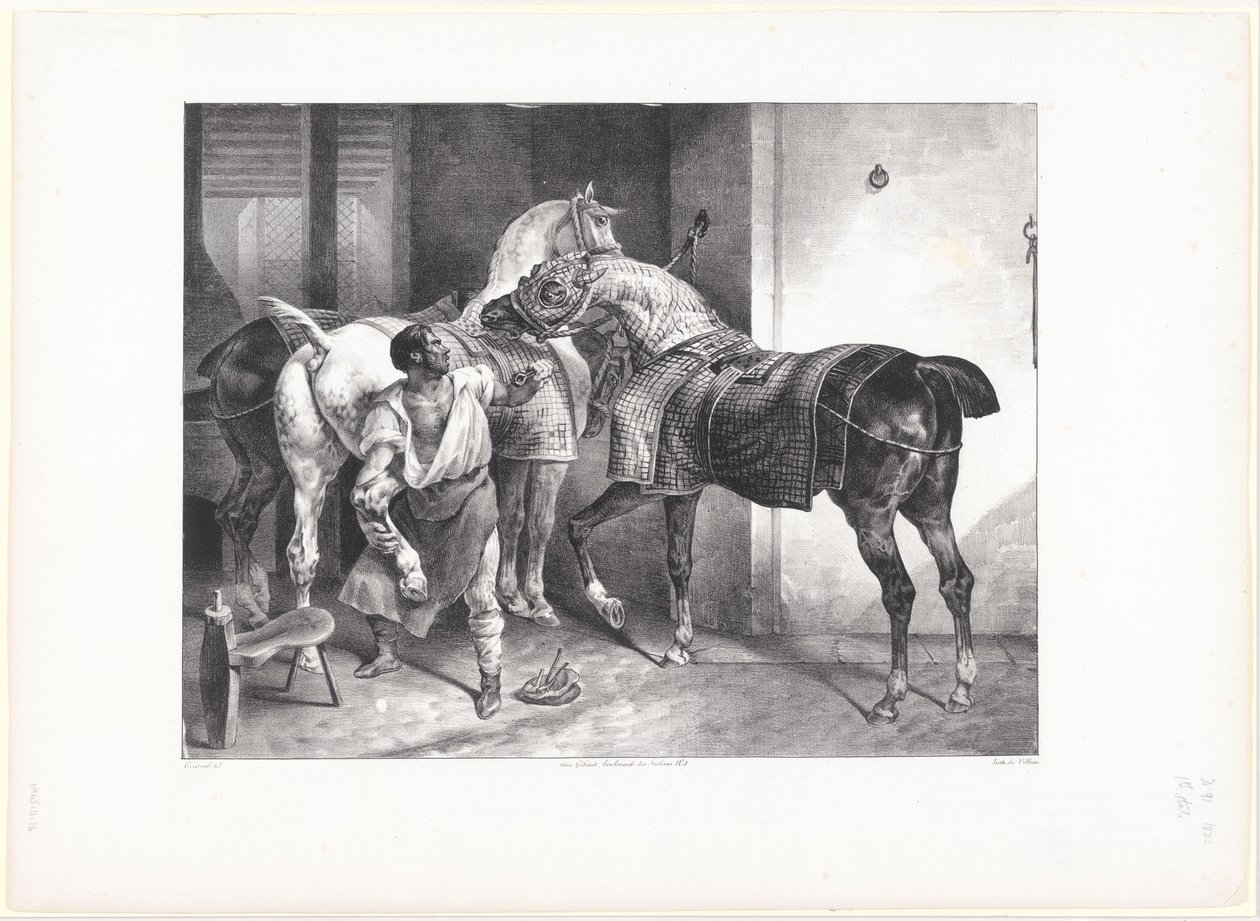 O Ferrador Inglês (The English Farrier) de Theodore Gericault