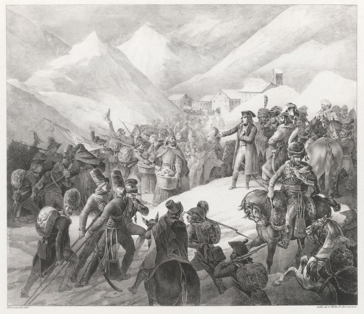 A Travessia do Monte São Bernardo (Crossing of Mount Saint Bernard) de Theodore Gericault