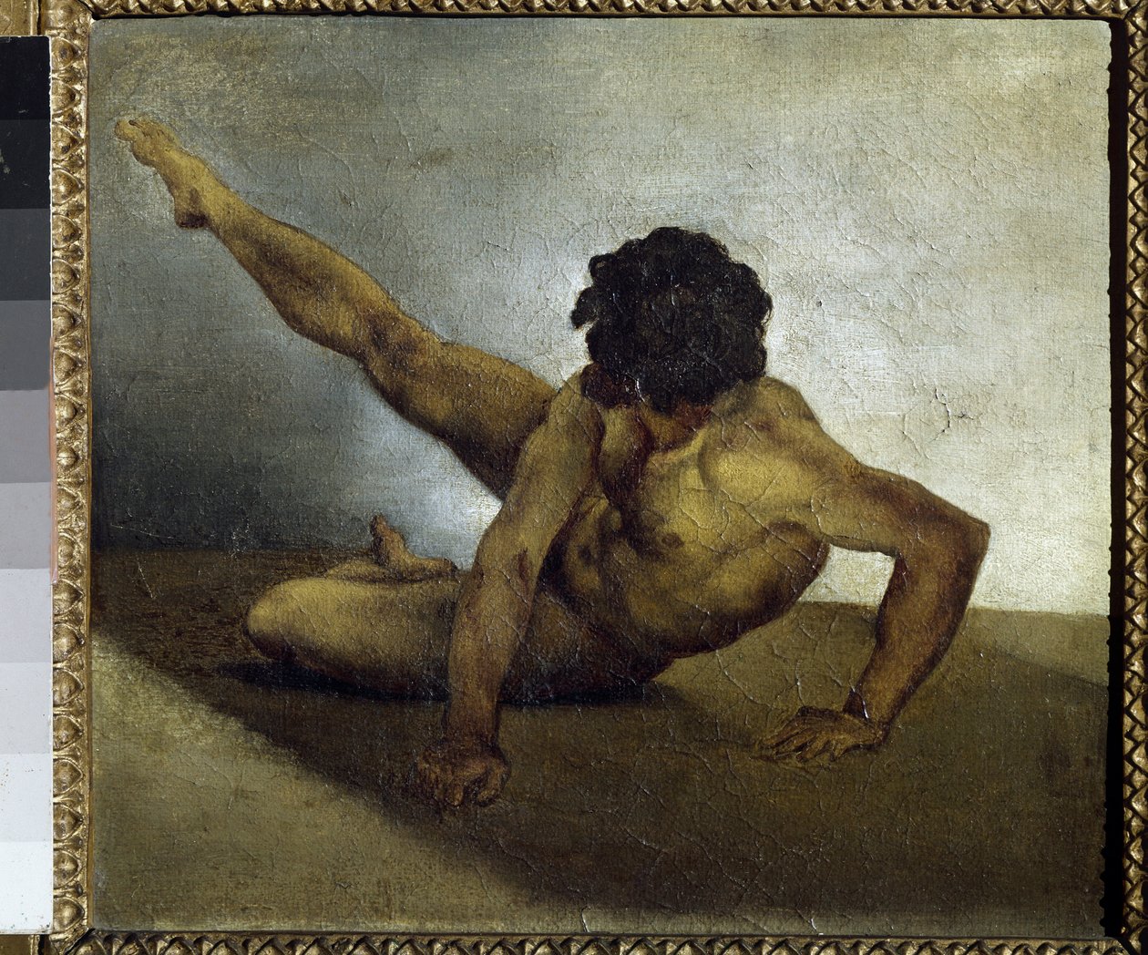 Homem Nu Gira Sobre o Sol - Óleo Sobre Tela de Theodore Gericault