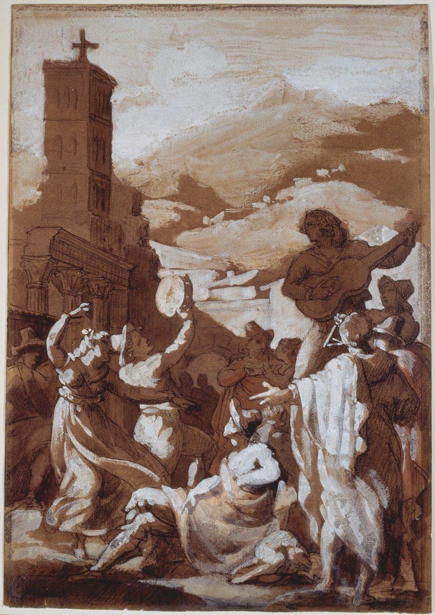 Dança napolitana: Tarantella de Theodore Gericault