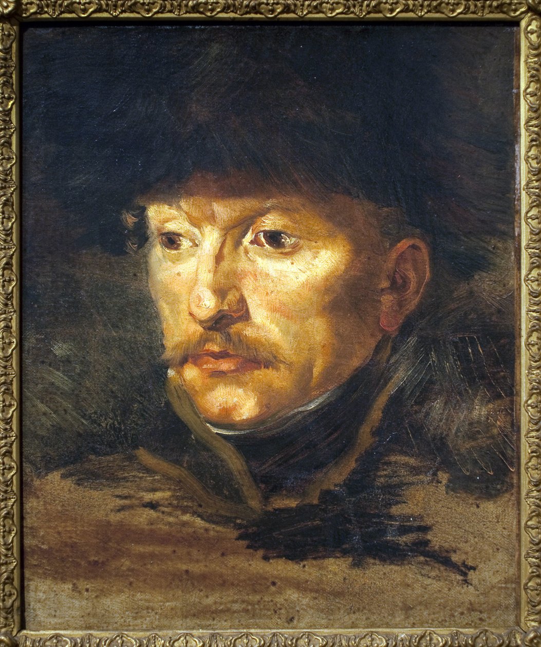 Retrato do Tenente Dieudonne. pintura de Theodore Gericault (1794-1824), óleo sobre tela, cerca de 1812. Arte Francesa de Theodore Gericault
