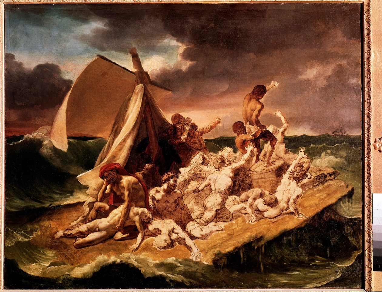 Estudo de preparação para a jangada do Meduse (óleo sobre tela de Theodore Gericault