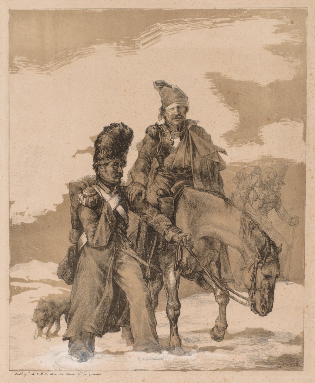 Retorno da Rússia, c. 1818 de Theodore Gericault