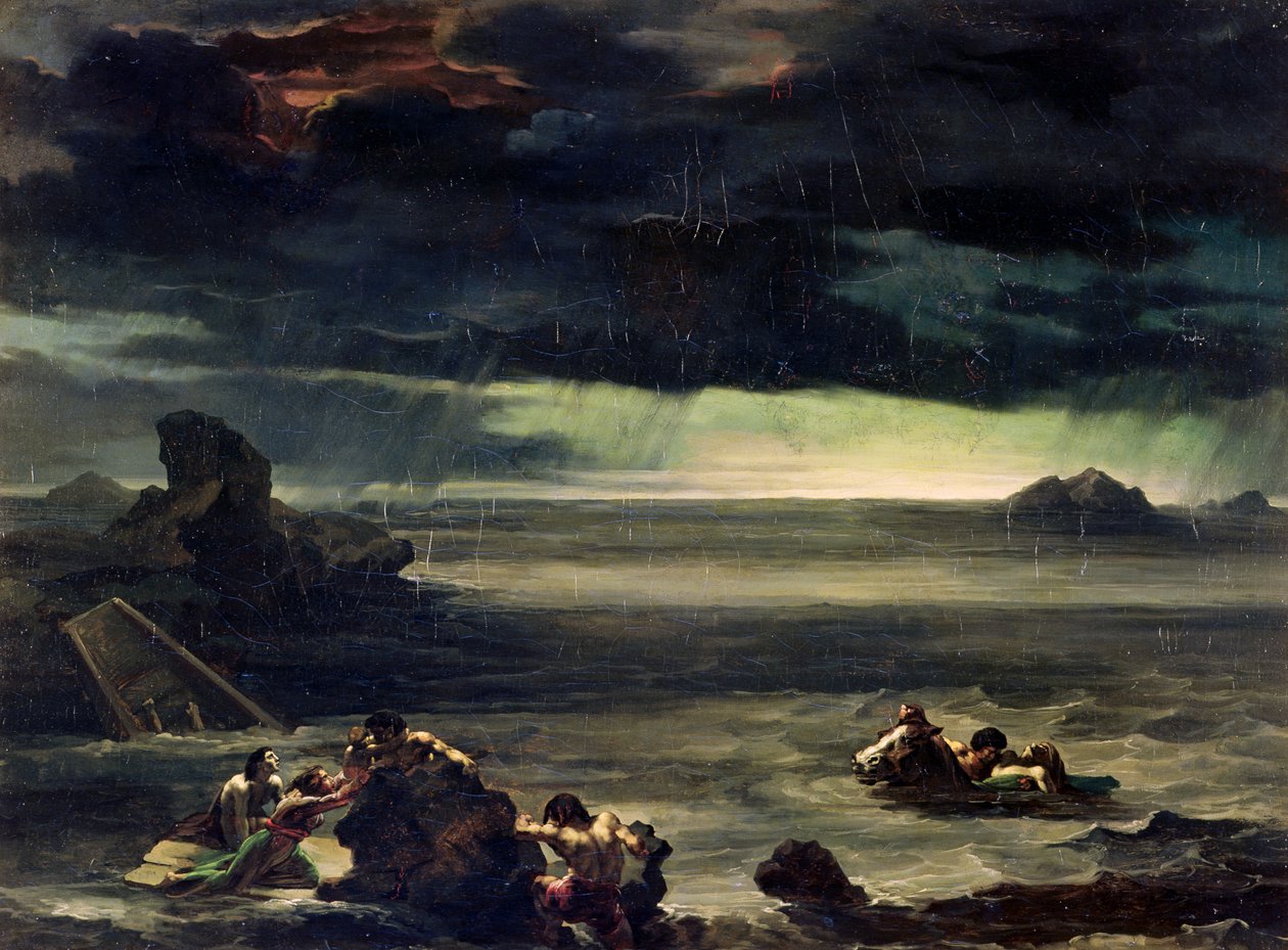 Cena do dilúvio, 1818-20 de Theodore Gericault