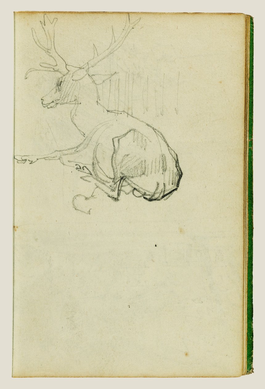 Veado sentado de Theodore Gericault