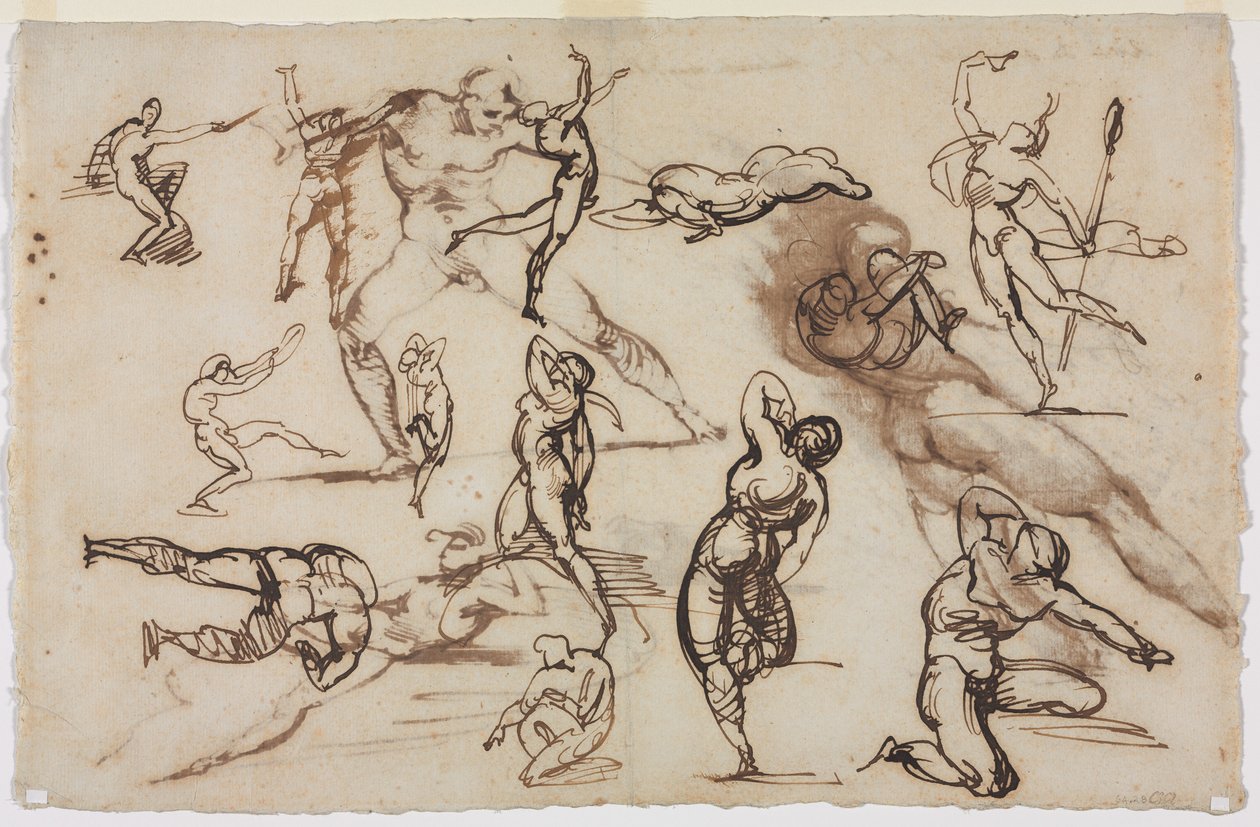 Folha de esboços verso, 1819. de Theodore Gericault