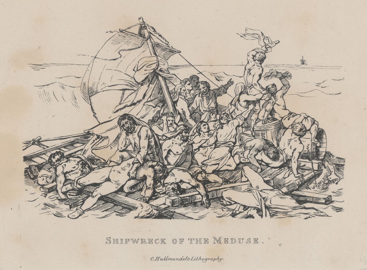O Naufrágio da Médusa (La Radeau de la Méduse) de Theodore Gericault