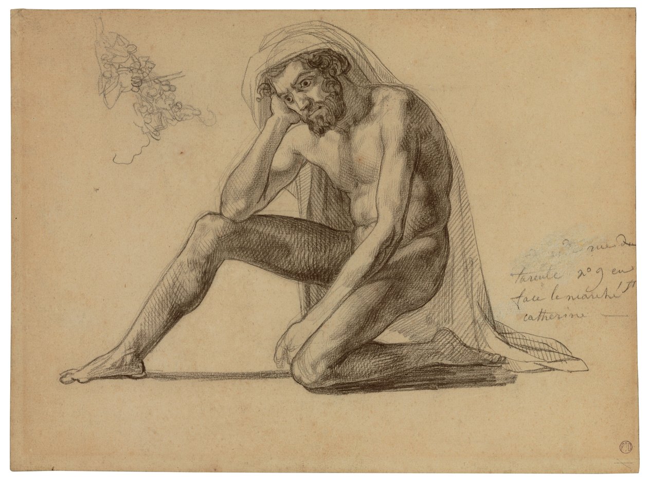Estudo para o pai na Jangada da Medusa de Theodore Gericault