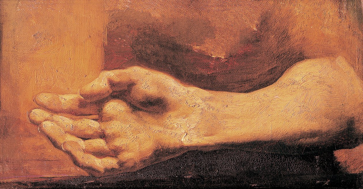 Estudo de uma mão e braço de Theodore Gericault