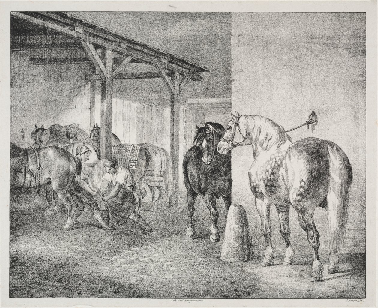 O galpão do ferreiro de Theodore Gericault