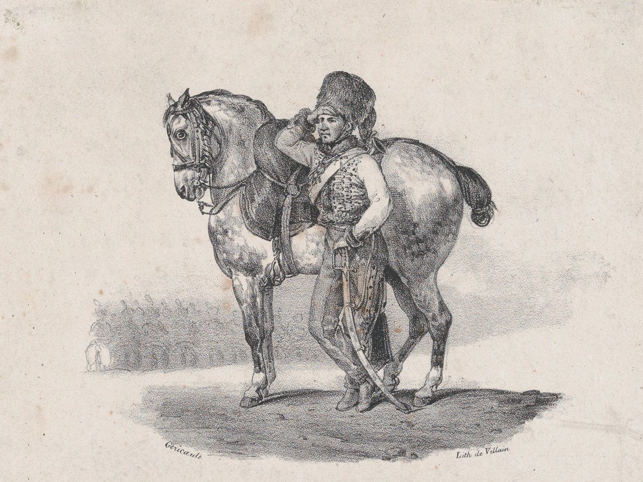 A Trombeta dos Hussards, 1823. de Theodore Gericault