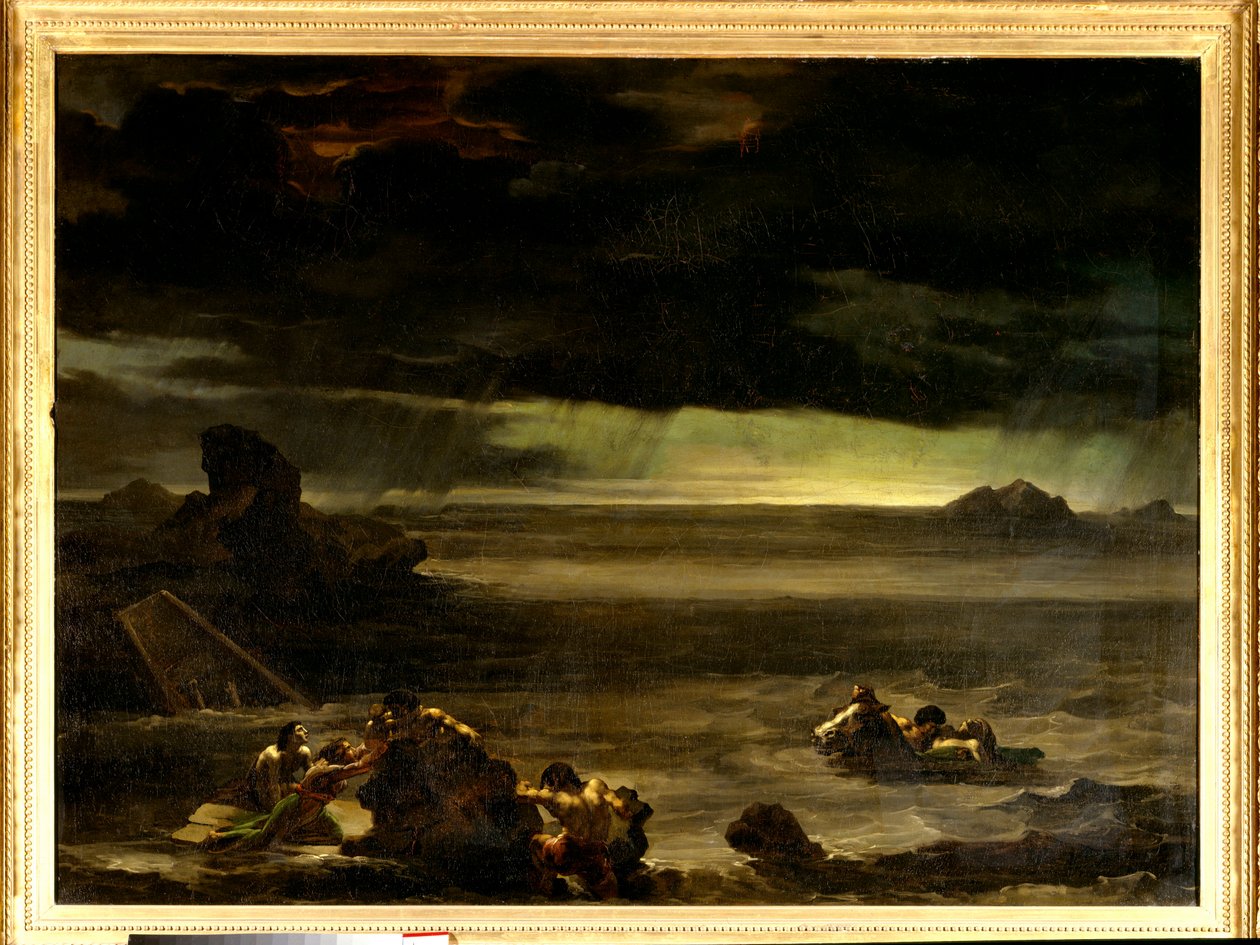 O dilúvio. Pintura de Theodore Gericault (1791-1824) Século XIX. Óleo sobre tela. Dim. 0,97x1,3m. Paris, Museu do Louvre de Theodore Gericault